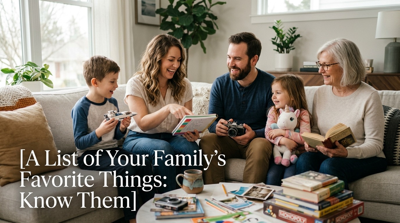 A List of Your Family’s Favorite Things: Know Them