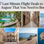 Last minute flight deals to Croatia in August 2026 - infographic showing budget airline options, booking platforms, and discount savings for Dubrovnik and Split flights