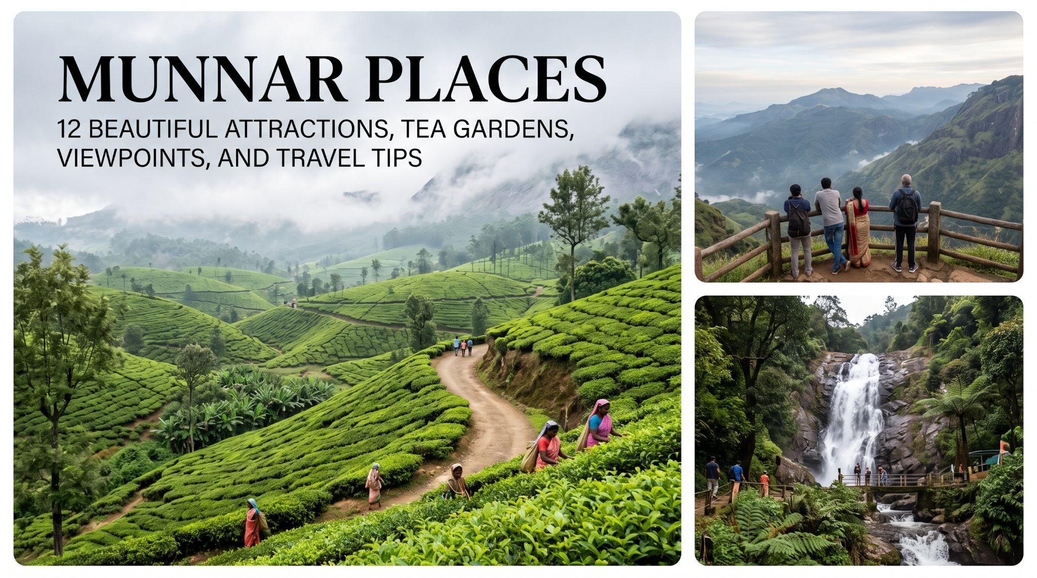 Munnar Places: 12 Beautiful Attractions, Tea Gardens, Viewpoints, and Travel Tips